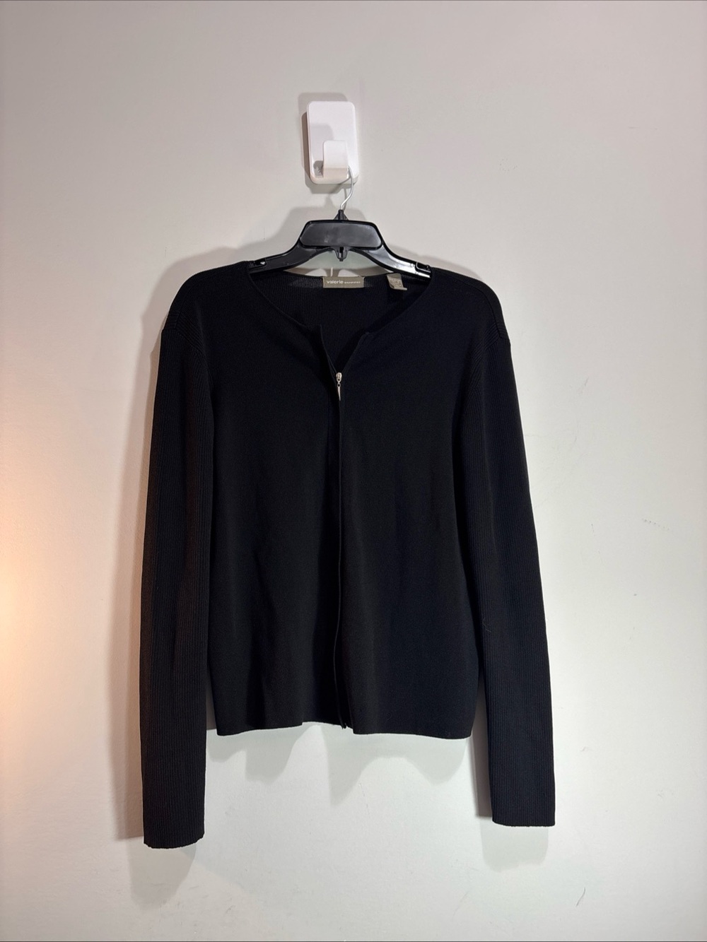 Valerie Separates  Classic Black Zip-Front Women's Top 1402